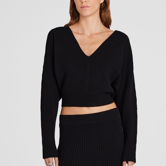 Rib Knit Dolman Sweater - Brand New - NEVER WORN - Black - Picture 1 of 5